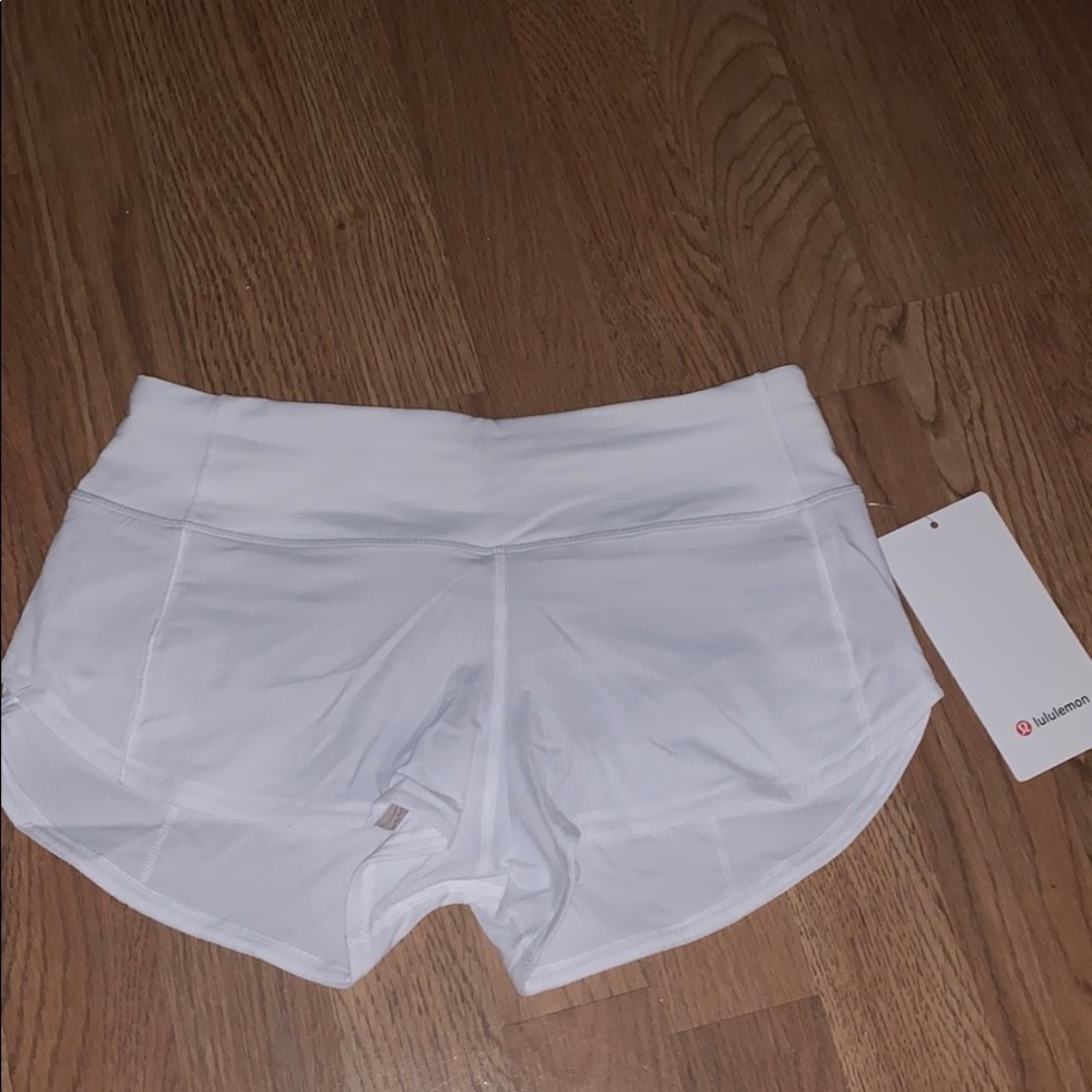 lululemon white shorts (size two)